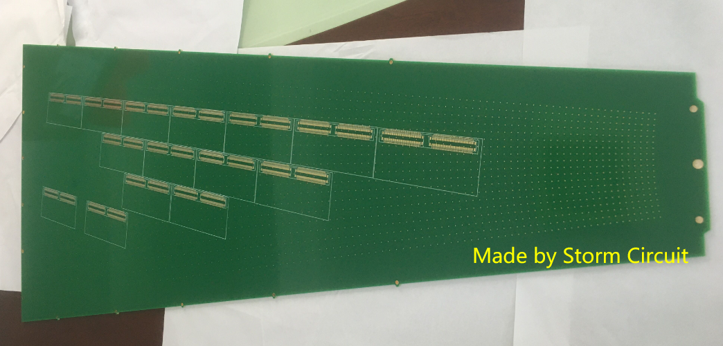 8 layer large PCB,L2-L8 blind vias,3.2mm, Full gold at bottom side